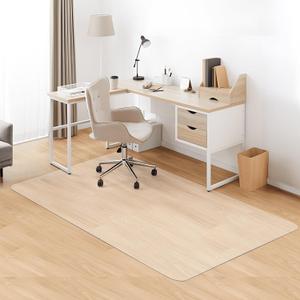 Kuyal Clear Chair mat for Hardwood Floor 46 x 72 inches Transparent Floor Mats Wood/Tile Protection Mat for Office & Home ( Rectangle)