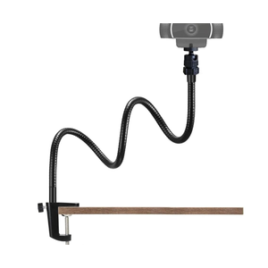 Webcam Stand Holder 27" Adjustable Gooseneck Desktop Camera Desk Clamp Mount for Logitech Webcam C925X, C922, C930e, C930, C920, C615, Etc. (1/4" Threaded)