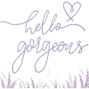 Hicarer Hello Gorgeous Metal Wall Art Decor Minimalist Decoration Metal Hello Gorgeous Decorative Sign for Living Room Office Bedroom Hotel Home Wall Decoration(Purple,Classic Style)