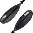 Pelican- Standard Kayak Paddle - Aluminum Shaft and a Durable Polypropylene Blade - 0/65° Blade Angle - with Drip Ring, 87"