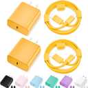 IPhone Charger Fast Charging,[MFi Certified] 2Pack 20W Type C Fast Charger Block with [10FT&6FT] USB C to Lightning Cable Compatible for iPhone 14/13/12/11 Pro Max/Xs Max/XR/X,iPad (Yellow)