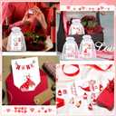 36 Set Valentine's Day Mini Gnomes Figurines Valentines Exchange Gifts Bulk Miniature Gnome Statues with Cards and Organza Bag Tiny Dwarf Figures to Hide for Classroom School Party Favor