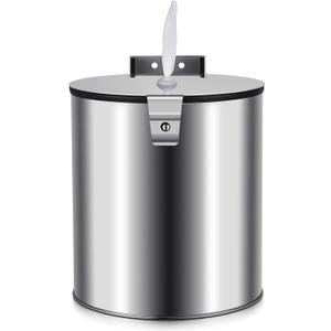 Zonon Stainless Steel Wall Mount Disinfectant Wipe Dispenser Fits Sanitizing and Disinfecting Wipes on Rolls 11 x 10'' for Fitness Clubs Schools Commercial and Residential Facilities(Round)