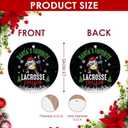 2 x 2025 Christmas Ornament - Santa's Favorite Lacrosse Player Ceramic Ornament, Tree Decor Gifts for Lacrosse Player, Gift-Ready Keepsake for Lacrosse Enthusiasts, Family, Friends