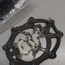 Cimkiz Crampons Ice Cleats Traction Snow Grips for Boots Shoes Women Men Anti Slip 19 Stainless Steel Spikes Safe Protect for Hiking Fishing Walking Climbing Mountaineering (Large, Black)