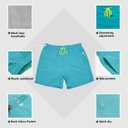 SILKWORLD Men's Swim Trunks Quick Dry Beach Shorts with Pockets (Gray, L)