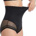 Womens Shapewear Underwear, Tummy Control Underwear High Waist Shaping Briefs Girdle for Women Tummy Control Girdle Panty Black (Black, L)