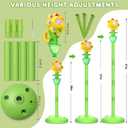 Palksky Bubble Machine for Kids Toddlers, Flower Bubble Maker with Lights for Parties, Rechargeable Automatic Bubbles Blower Machine for Outdoor Wedding Birthday Party