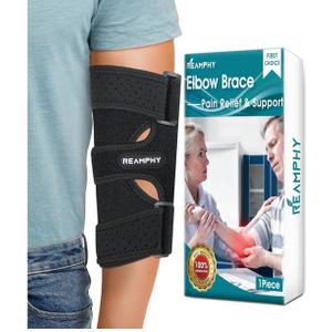 Reamphy Elbow Brace,Comfortable Night Elbow Sleep Support,Elbow Splint, Adjustable Stabilizer Splints, Cubital Tunnel Syndrome,Tendonitis,Ulnar Nerve,Tennis,Fits for Men and Women(Fits Most)