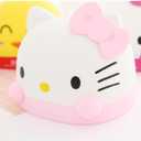 Prettyia Kawaii Pink Kitty Tissue Box for Living Room Bedroom Bathroom car Office,Tissue Dispenser Box, Table Decoration, 6.8 x 6.7 x 6.6
