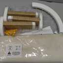 Cat Wall Shelves - 3 Steps Scratch Post & Hammock Bed, Corner Cat Furniture with Plush Covered Climbing Shelf for Indoor Cats (White)