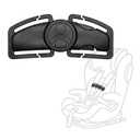 Anti Escape Car Seat Buckle Guard & Chest Harness Clip Lock - Child Safety Buckle Lock for Kids, Toddler, Stroller and Car Seat Belt (Style A, Black 1 Pack)