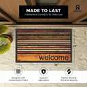 Welcome Mat for Front Door, Non-Slip, Stripes, 24x36in