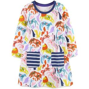Bumeex Toddler Girl's Long Sleeve Dresses 2-7Y, 3T