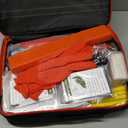 298PCS Roadside Emergency Car Kit- Car Emergency Kit with Jumper Cables, Roadside Emergency Kit for Vehicles, Emergency Car Kit, Car Safety Kits, Gloves,Tow Strap,Tool Kit,Reflective Warning Triangle (Red)