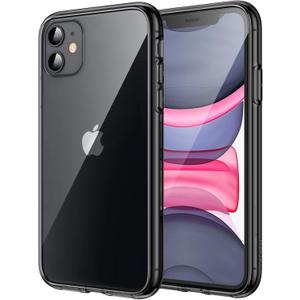 JETech Case for iPhone 11 6.1-Inch, Non-Yellowing Shockproof Phone Bumper Cover, Anti-Scratch Clear Back (Black)