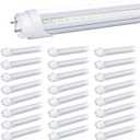 25-Pack T8 LED Bulbs 4 Foot Tube Light, 4ft LED Shop Garage Warehouse Light, 20W 5000K 2600LM Daylight White, Fluorescent Lights Tube Replacement, Ballast Bypass, Dual-end Powered, Clear Cover