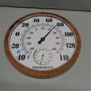 QTengCX 10 Inch Decorative Outdoor Thermometer - Vintage Wall Mounted Weather Gauge with Large Analog Dial, Waterproof Temperature Monitor for Patio, Garden, Fence & Garage (No Battery Required)