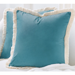 NACAZCOL PILLOW COVERS (2-PACK) - TEAL BLUE 16x16