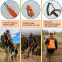 2Pack Deer Drag Harness Deer Drag Rope for Hunting Gear Deer Drag Strap for Deer Hunting Accessories with Safety Reflective Green Strap and Comfort Grip Handle