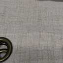 Natural Linen Curtains 45 Inch Length for Short Window Linen Textured Curtains with Bronze Grommet Light Filtering Drapes for Kitchen Small Window, 2 Panels, 52 X 45 Inch