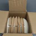 AmorArc 8.5'' Large Pasta Bowls, 36oz Ceramic Salad Serving Bowls Set of 4 for Kitchen, Wide Stoneware Bowls for Pasta,Salad,Fruit,Bread, Microwave Safe, Cappuccino