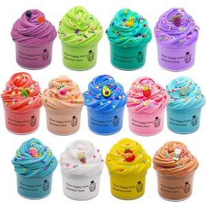 Sunool 13 Packs Butter Slime Kit, Non Sticky, Super Soft Sludge Toy, Birthday Gifts, Party Favor for Girls & Boys
