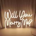 Will You Marry Me Neon Signs for Wall Decor Warm White LED Light Sign for Room Decor Light Up Sign for Birthday Party Wedding Decoration USB Powered (16.5 x 11.4 Inches)