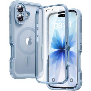 Diaclara Magnetic Designed for iPhone 17 Case 6.3 Inch Full Body Bumper,[Compatible with MagSafe] Military Drop Proof Cover with Built-in Touch Sensitive Anti-Scratch Screen Protector Blue
