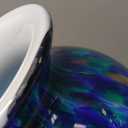 20" Tall Teal Blue Glass Vase Hand Blown Large Floor Glass Vase Home Decor, Pretty Modern Teal Blue Flowers Vases, Jarrones Grandes para Sala Elegantes, Large Vases for Living Room Wedding Decor