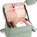 Ethereal Nail Polish Organizer Case, Holds 50+ Bottles (15ml/0.5 fl.oz) Nail Lamp, Gel Polish Travel Case Bag for Nail Suppiles, Gift for Manicurist, Girls