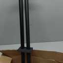 2 Pack Single Curtain Rods, 1Inch Diameter Telescoping Drapery Window Curtain Rod 28-48Inch(2.3-4ft) Rod Length, Matte Black