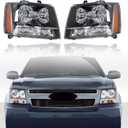 LABLT Headlights Front Head Lamps Replacement for 2007-2014 Avalanche Suburban Tahoe Headlight Assembly Pair Driver and Passenger Side