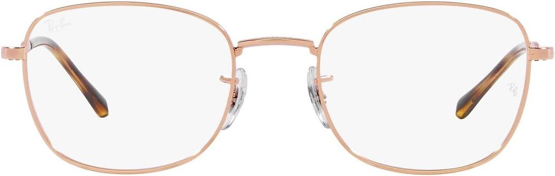 Ray-Ban Men's RX6497 Square Sunglasses, Rose Gold/ Demo Lens, 51 mm 