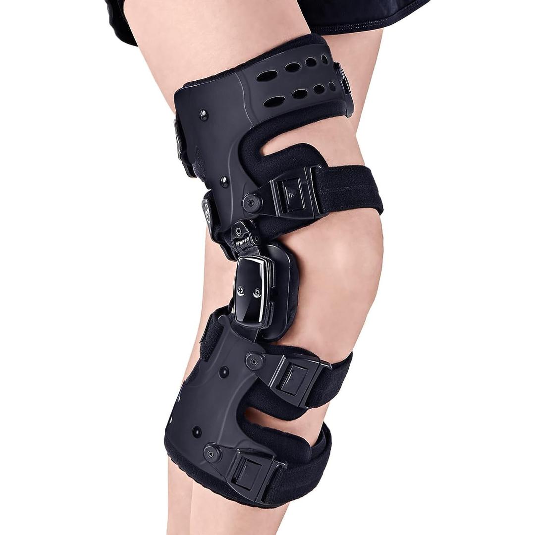OA Unloader Knee Brace- Unloader Knee Brace for Osteoarthritis, Arthritis Pain, Cartilage Repair, Bone on Bone Knee Joint Pain, Lateral Degeneration Knee Support (Black Right) (Universal-Right Leg)