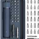 HOTO Electric Screwdriver Kit, Upgraded 1/4'' Hex 25 Bits, Magnetic Lid, Rechargeable Cordless Screwdriver, 3 Torque Settings, 1500mAh Battery, LED Light, Ideal for Assembling Furniture, Home Repair