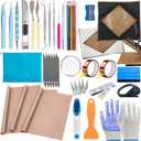 XEUZK Press Platen Wrap Cover Kit, 2 Heat Press Platen Wrap Cover (15Inch), 3Pack Teflon Sheet for Heat Press Heat Resistant Gloves with Silicone Bumps 2 Rolls Heat Resistant Tape & Sublimation Pencil