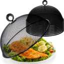 WUWEOT 8 Pack Metal Mesh Food Cover, 10.8 Inch Outdoor Picnic Plate Serving Covers, Food Tents Dome Screen Umbrella, Vegetable Plant Seed Protector for Table, BBQ, Camping, Outside Parties and Garden