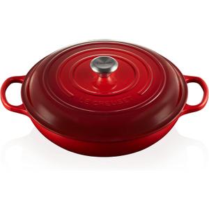 Le Creuset Enameled Cast Iron Signature Braiser, 5 qt, Cerise