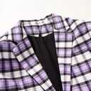 NOVOCCT Men's Plaid Slim Fit Blazer Jacket, Lightweight 2-Button Casual Sport Coat, Formal & Everyday Blazer for Men, S, Purple Light 