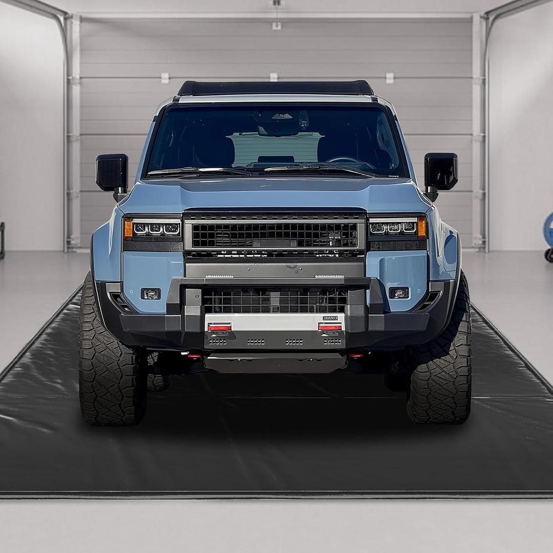 MOPHOTO Garage Containment Mats, 8'6'' x 22' Non-Slip Waterproof Garage Floor Mat for Under Car, 3mm Thickened Parking Mat with a Squeegee Waterproof Protection from Snow Ice Rain Mud Oil for Cars