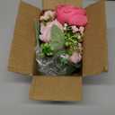 Mkono Peonies Artificial Flowers, Small Silk Flowers for Home Decor Indoor Fake Bouquet Faux Floral Arrangements Dining Table Centerpieces for Kitchen Party Decor (2, Mixed Pink)