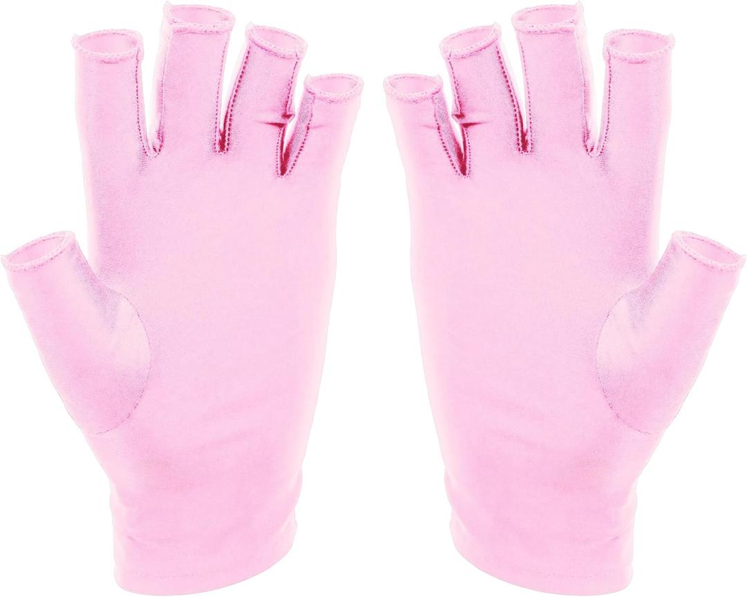 SUNUV LED Gloves for Gel Nails, UPF 50+ Anti UV Gloves for Gel Nail Lamp, Professional UV Gloves for Nail Techs
