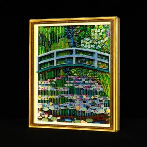 24x20 Inch LED Display Case Compatible with LEGO Water Lily Set 31220 | Acrylic Dustproof Showcase with Lighted Base | Art-Inspired Display for Home & Office (Case Only)