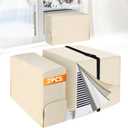 2 PCS AC Covers for Outside and Inside Compatible with Midea AC 8000/10000/120000 BTU, 3 Layers Insulation Window Air Conditioner Covers 20"W x 14"H x 12"D and 20"W x 14"H x 6"D, Beige and Beige