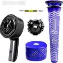 Motor Rear Cover Replacement Parts Compatible with Dyson V6 Vacuum Cleaner,with Exhaust Cover + Pre Post Filter for Dyson V6 DC58 DC59 DC62 DC72 DC74,Part for DC74 Accessories Attachment