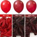 PartyWoo Burgundy Balloons 100pcs Different Sizes of 18 12 10 5 Inch Dark Red Maroon Ruby Red Balloon Arch Kit Garland for Graduation Valentine's Day Wedding Anniversary Party Decorations Red-Y75