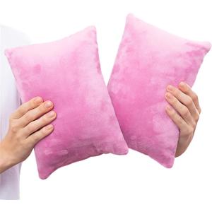 1 MIDDLE ONE 2 Pack Small Pillow, Memory Foam Mini Pillow 11 X 7 Inches for Travel, Sleeping, Nap and Neck, Knee, Lumbar Support, Tiny Cushion for Pet, Dogs (Purple)