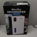NineSky Dehumidifier for Home, 95 OZ Water Tank, (1000 sq.ft) Dehumidifiers for Bathroom Bedroom Basement with Auto Shut Off,7 Colors LED Light(White)