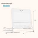 Dream On Me Mesh Security Bed Guard Rail for Toddlers 25 Years, Fits TwinKing Beds, Reinforced Anchor System, 2 Adjustable Heights, White, Not for Cribs/Toddler Beds